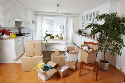 Clean and organized space after rubbish clearance
