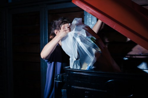 Professional rubbish clearance team at work in Golders Green