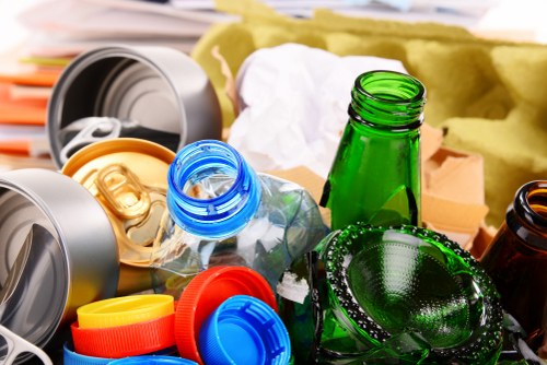 Proper recycling practices during rubbish clearance